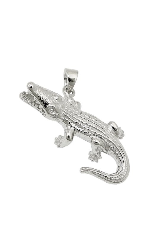 PENDANT CROCODILE POLISHED SILVER 925