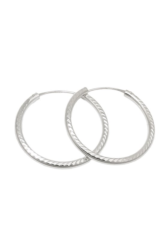 HOOP EARRINGS SLIM LINE SILVER 925