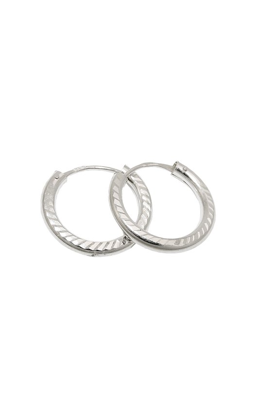 HOOP EARRINGS SLIM LINE SILVER 925