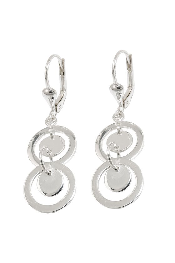 EARRINGS LEVERBACK CIRLES SILVER 925
