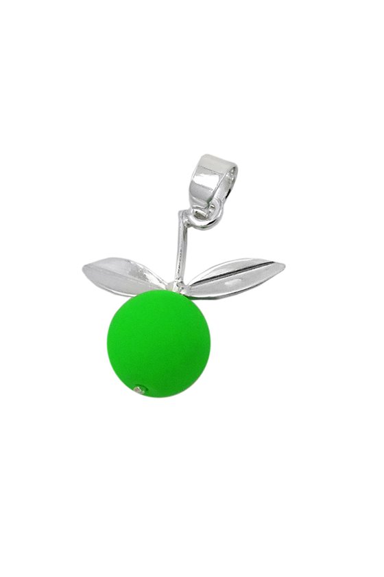 PENDANT APPLE LIME GREEN SILVER 925