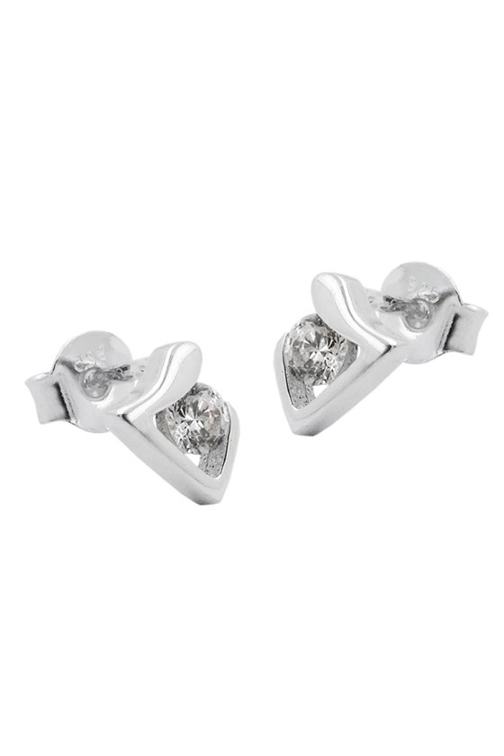 EARRINGS STUDS ZIRCONIAS SILVER 925