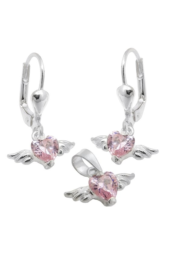 SET PENDANT/STUDS ZIRCONIA SILVER 925