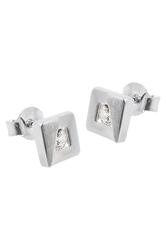 EARRINGS STUDS ZIRCONIAS SILVER 925
