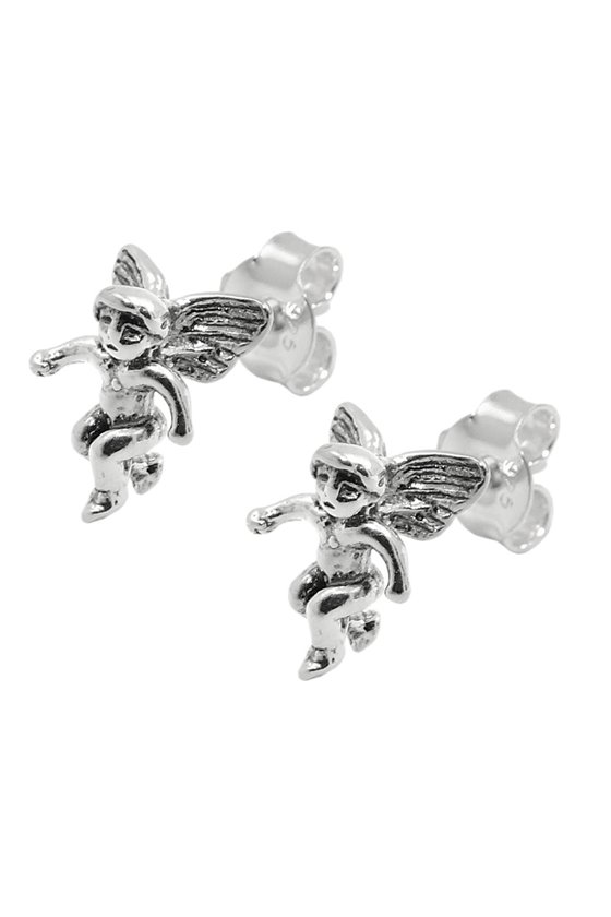 EARRING STUDS RUNNING ANGEL SILVER 925