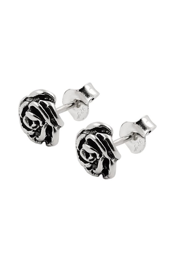 EARRINGS STUDS FLOWER SILVER 925