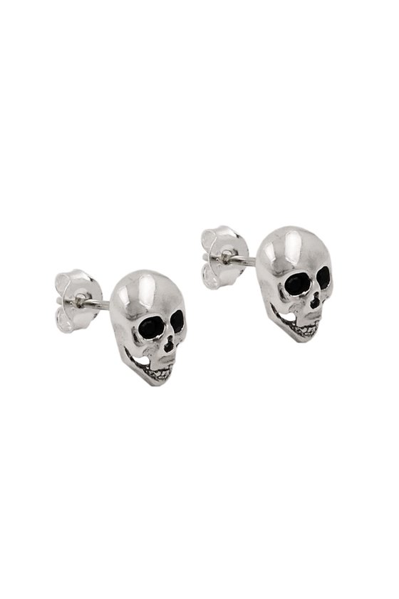 EARRINGS STUDS SKULLS SILVER 925