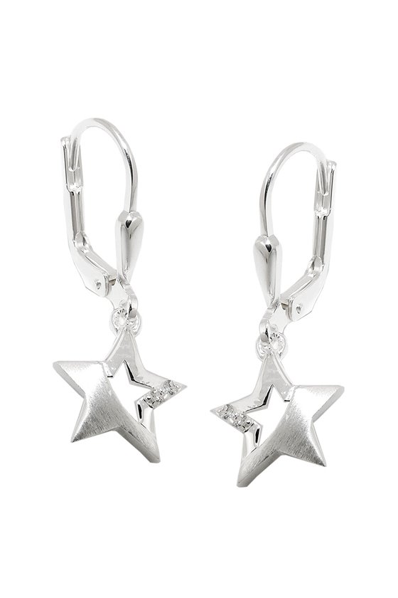 LEVERBACK EARRINGS STAR SILVER 925