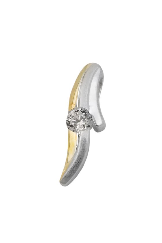 PENDANT TWO TONE ZIRCONIA SILVER 925