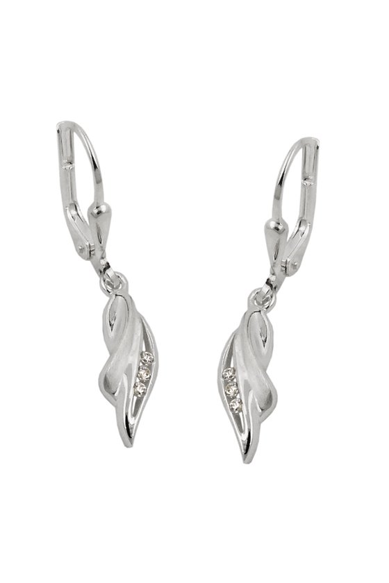 LEVERBACK EARRINGS ZIRCONIA SILVER 925