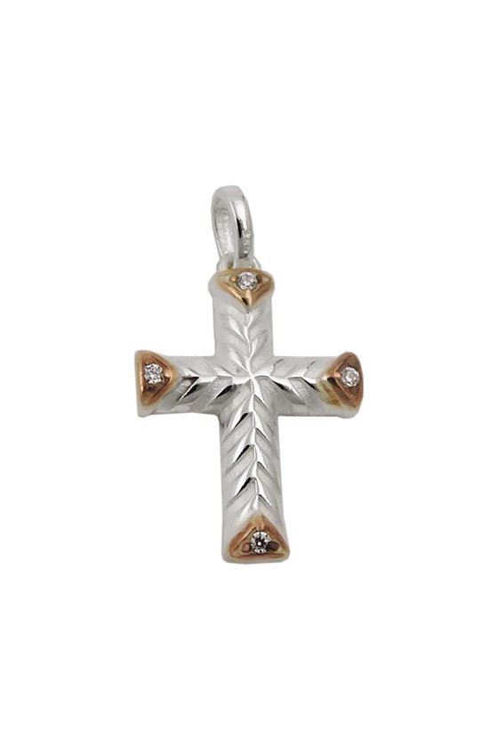 PENDANT CROSS WITH ZIRCONIA SILVER 925