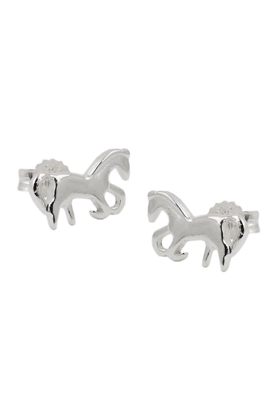 EARRING STUDS HORSES SILVER 925