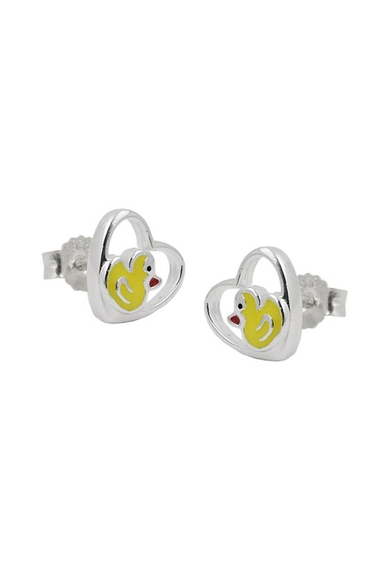 EARRINGS STUDS LITTLE DUCK SILVER 925