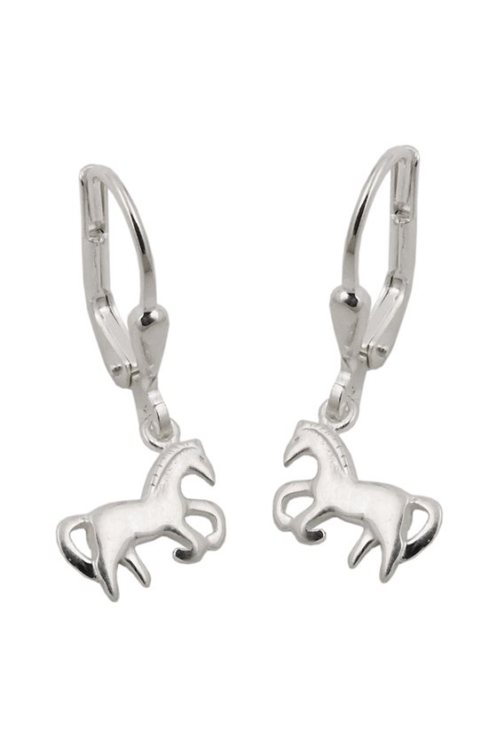 LEVERBACK EARRINGS HORSES SILVER 925