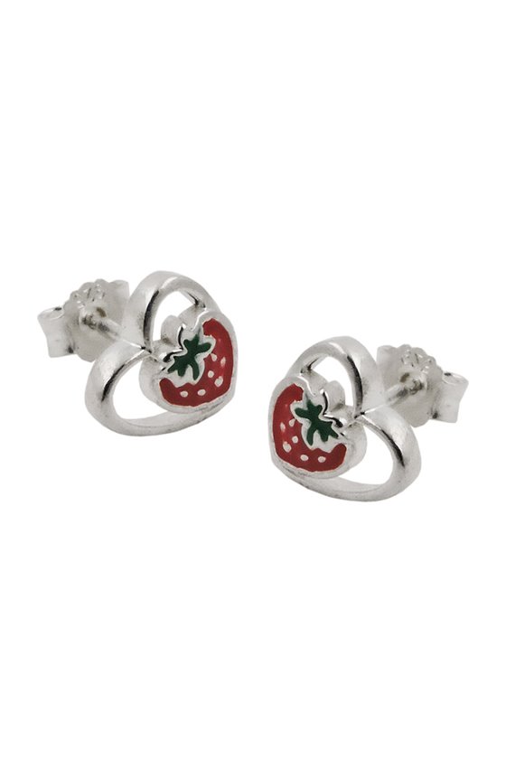 EARRINGS STUDS STRAWBERRY SILVER 925