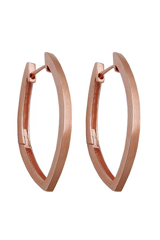 HOOP EARRINGS REDGOLD PLATED SILVER 925
