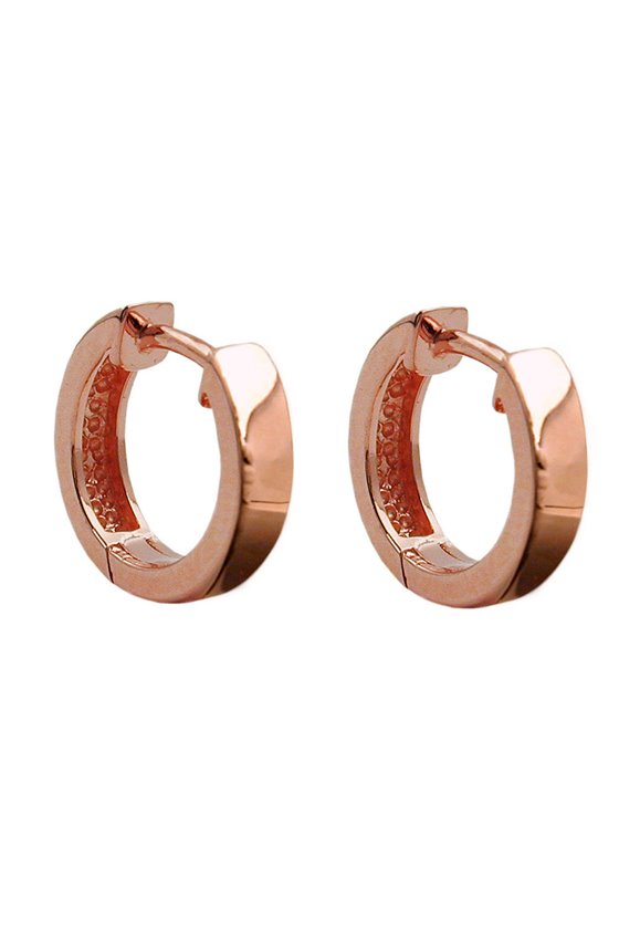 HOOP EARRINGS REDGOLD PLATED SILVER 925