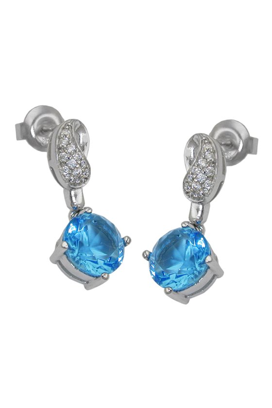 EARRINGS STUDS ZIRCONIAS SILVER 925