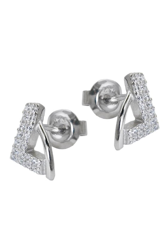 EARRINGS STUDS ZIRCONIAS SILVER 925