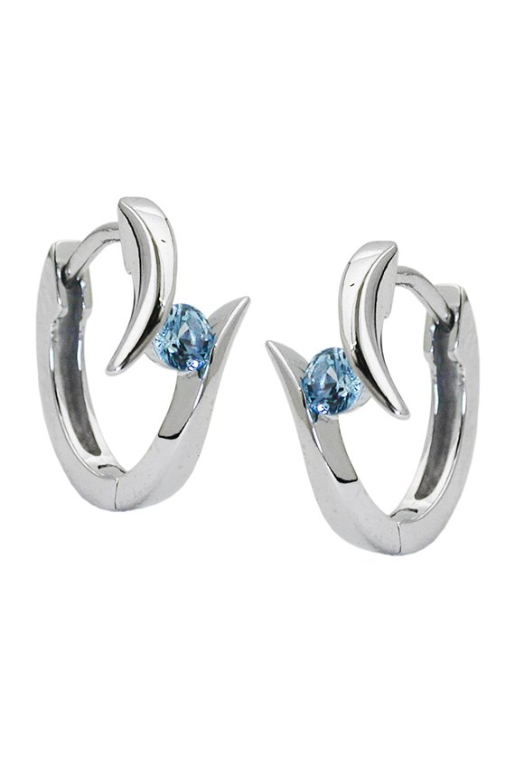 HOOP EARRINGS RHODIUM PLATED SILVER 925