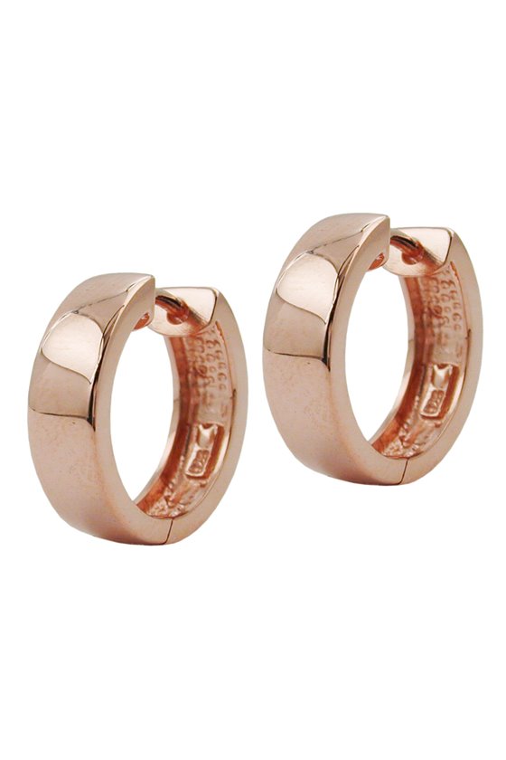 HOOPS GOLD-PLATED RED SILVER 925