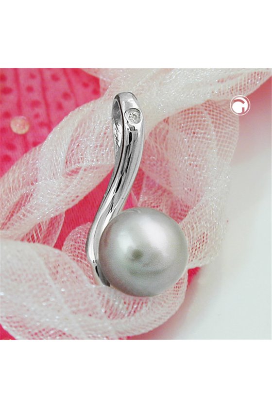 PENDANT PEARL & ZIRCONIA SILVER 925