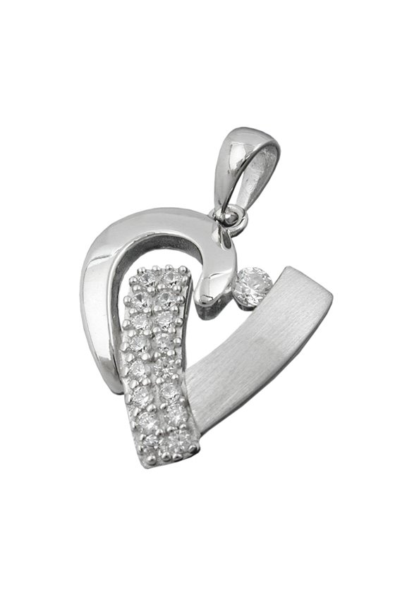 PENDANT HEART WITH ZIRCONIA SILVER 925