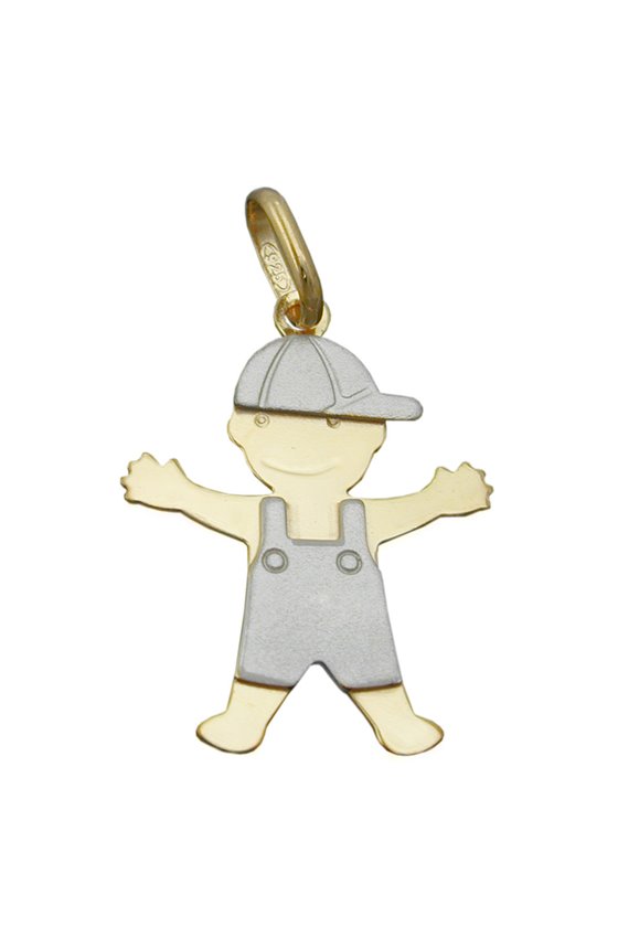 PENDANT BOY TWO TONE SILVER 925