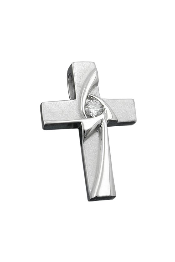 PENDANT CROSS WITH ZIRCONIA SILVER 925