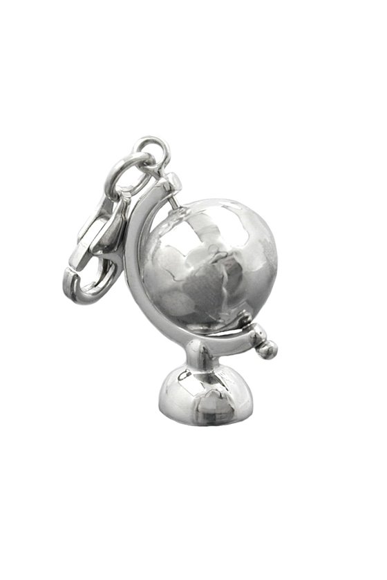 PENDANT CHARM MOVABLE GLOBE SILVER 925