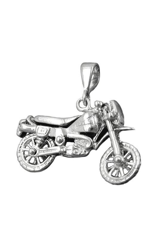 PENDANT OLD MOTORCYCLE SILVER 925