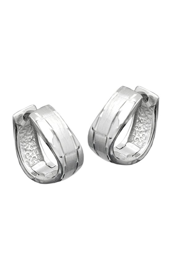 HOOP EARRINGS POLISHED SILVER 925