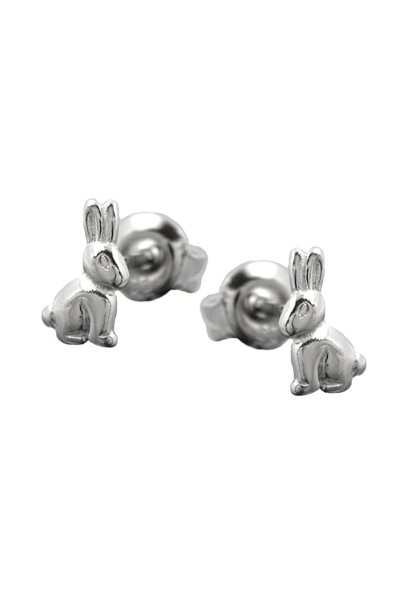 STUD EARRINGS RABBIT SILVER 925