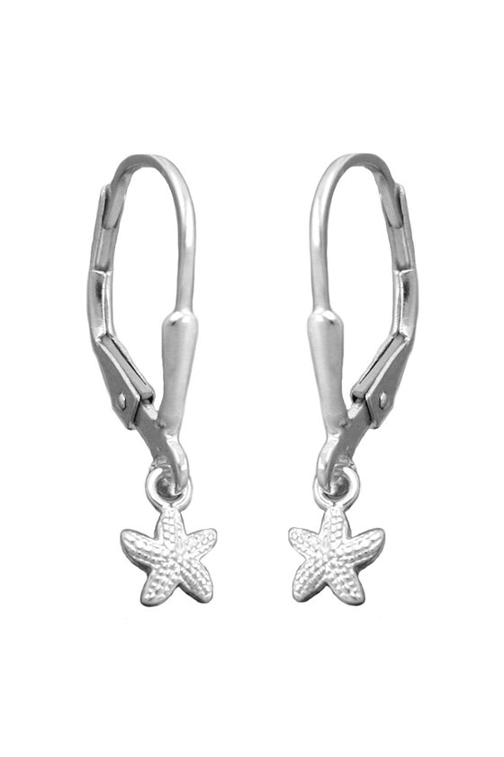 LEVERBACK EARRINGS STARFISH SILVER 925