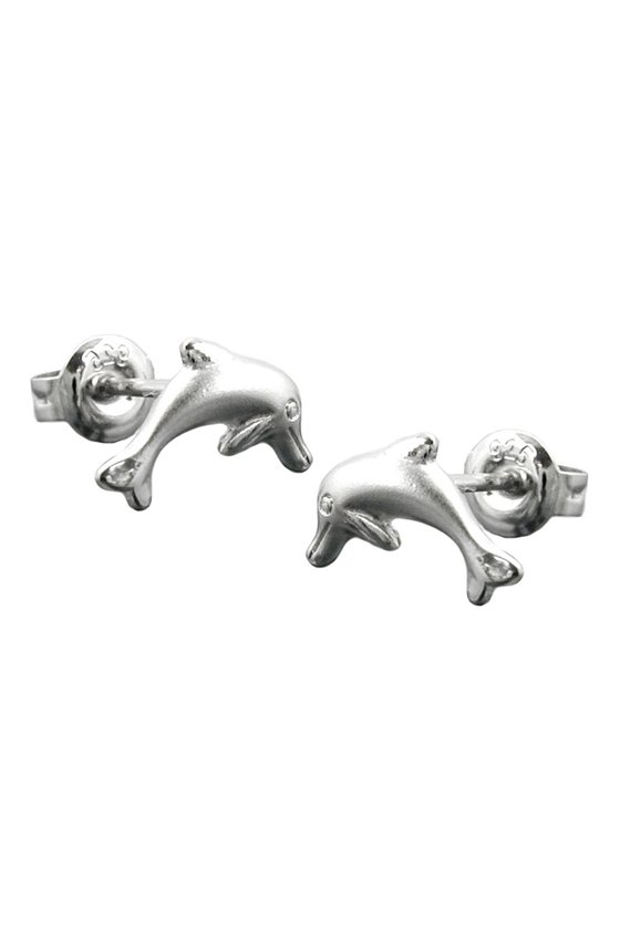 STUD EARRINGS DOLPHINS SILVER 925