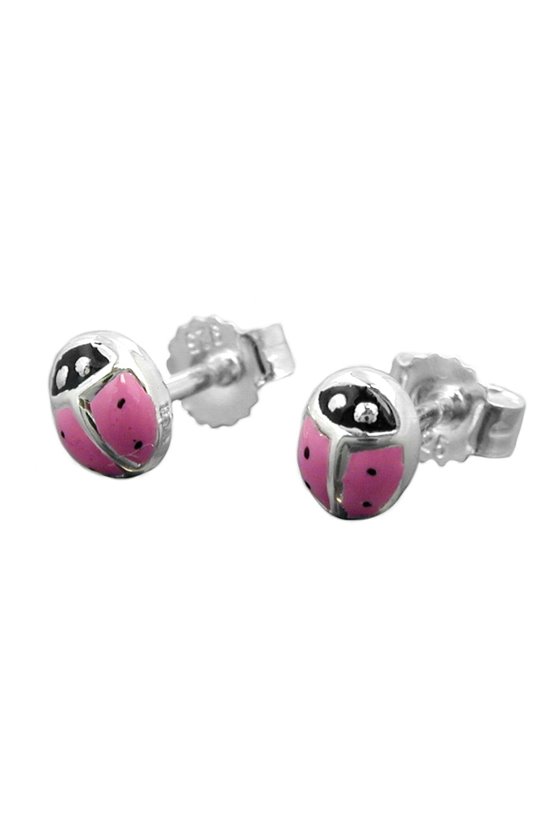 STUD EARRINGS LADYBIRD ROSE SILVER 925