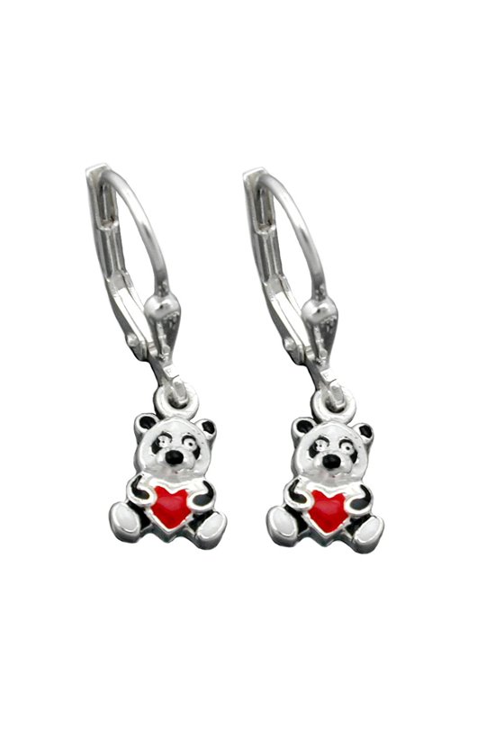 LEVERBACK EARRINGS PANDA SILVER 925