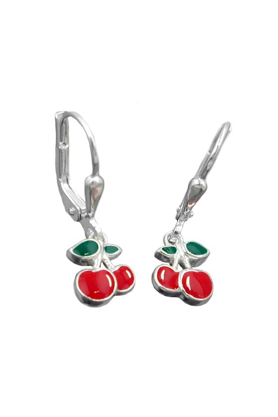 LEVERBACK EARRINGS CHERRIES SILVER 925
