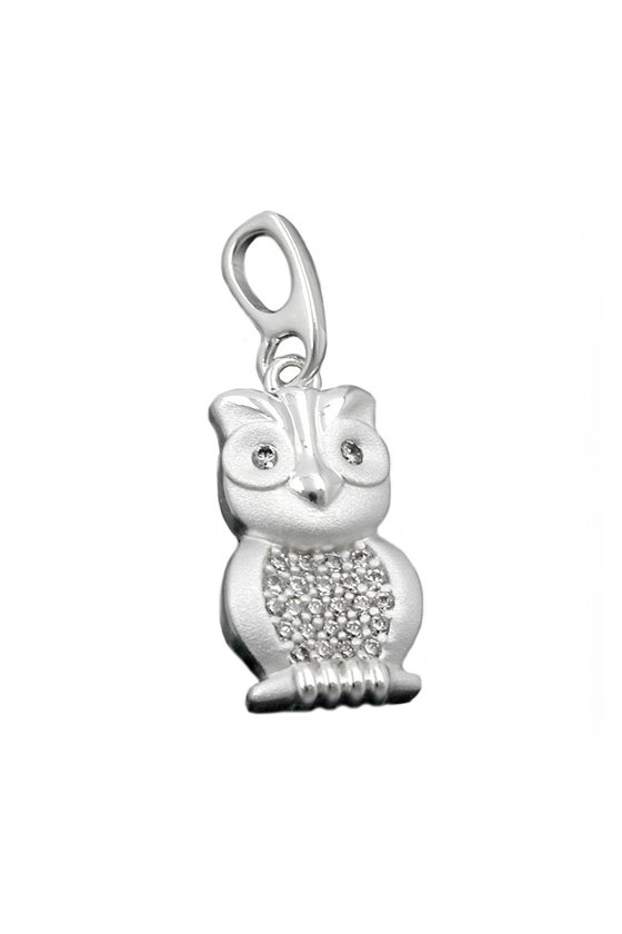 PENDANT OWL ZIRCONIA SILVER 925