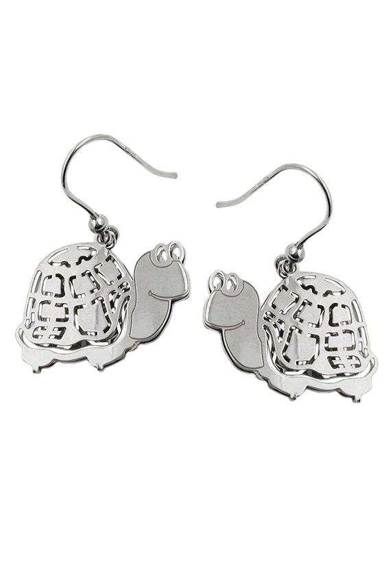HOOK EARRINGS TORTOISE SILVER 925