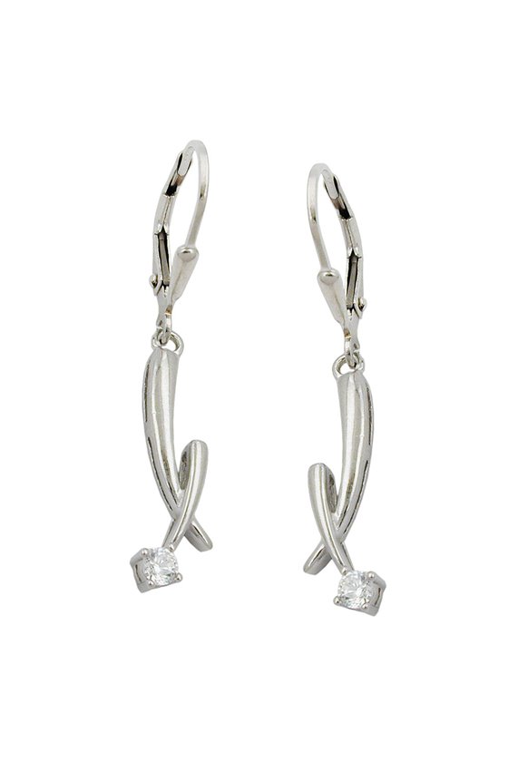 LEVERBACK EARRINGS ZIRCONIA SILVER 925