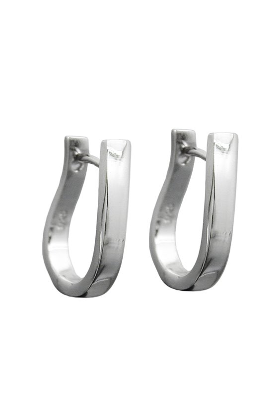 HOOP EARRINGS U-SHAPE 2.5MM SILVER 925