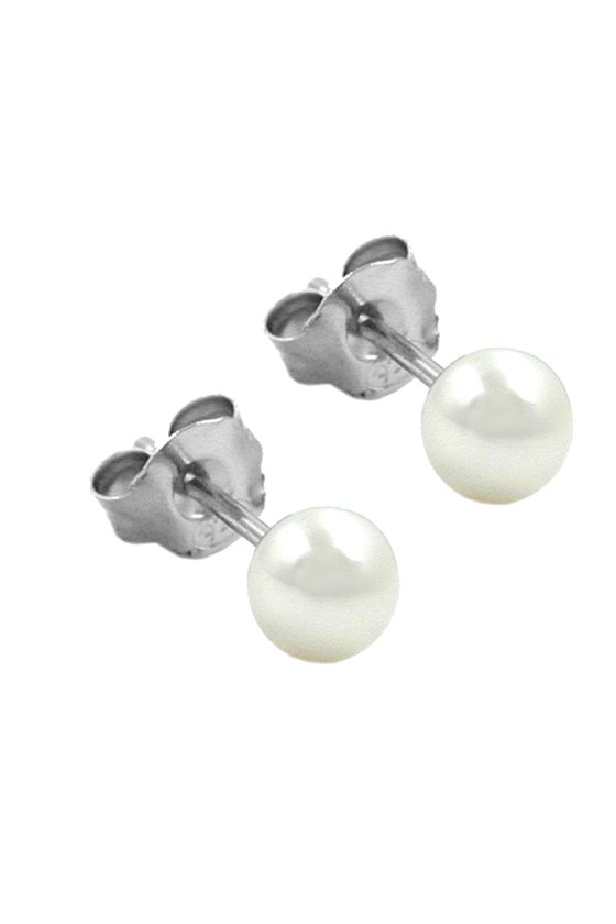 STUD EARRINGS FRESHWATER CULTURE PEARL SILVER 925