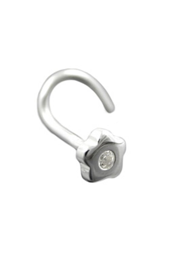 NOSE SCREW FLOWER SILVER 925