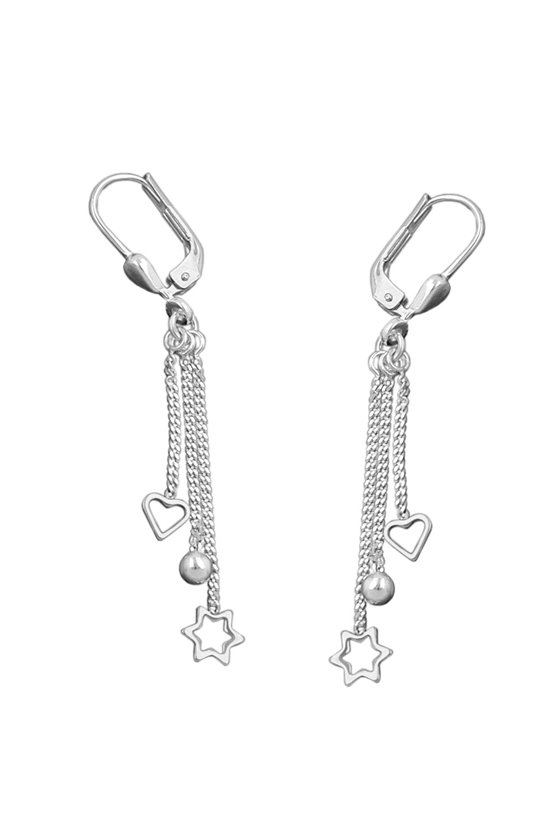 EARRINGS LEVERBACK CHARMS SILVER 925