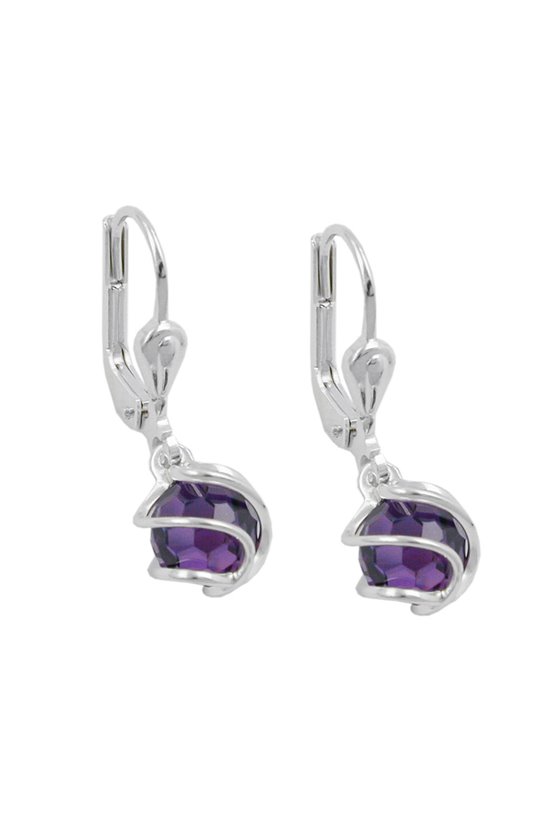 EARRINGS LEVERBACK ZIRCONIA SILVER 925