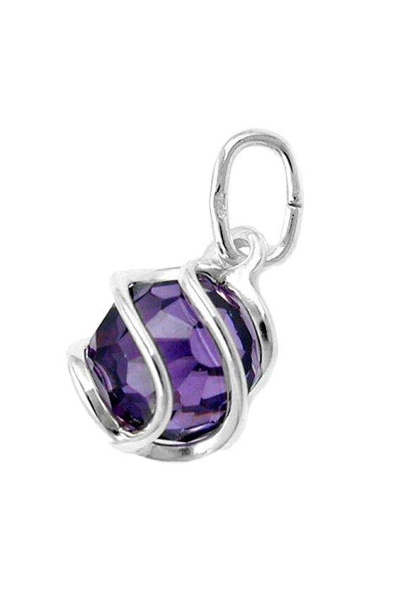 PENDANT ZIRCONIA-AMETHYST SILVER 925