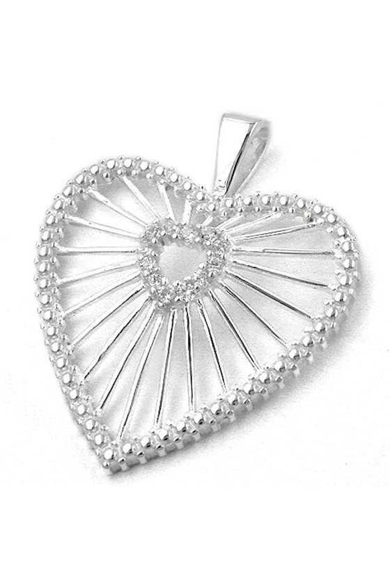 PENDANT BIG HEART SILVER 925