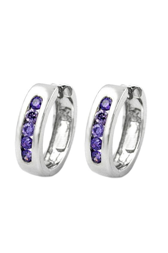 HOOP EARRINGS ZIRCONIA SILVER 925