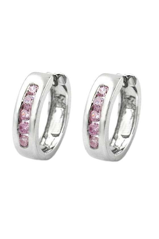 HOOP EARRINGS ZIRCONIA SILVER 925